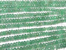[Video]High Quality Emerald AAA- Faceted Button Rondelle half or 1strand beads (aprx.15inch/38cm)