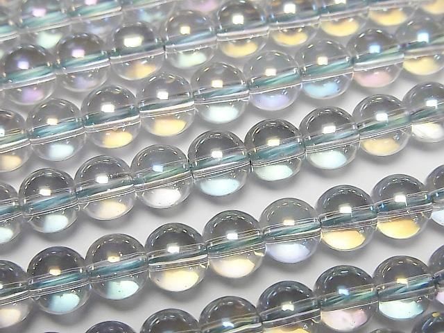 [Video] Gray Flash Crystal (Smelted Quartz) Round 6mm 1strand beads (aprx.15inch/36cm)