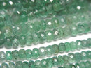 [Video]High Quality Emerald AAA- Faceted Button Rondelle half or 1strand beads (aprx.15inch/38cm)