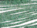 [Video]High Quality Emerald AAA- Faceted Button Rondelle half or 1strand beads (aprx.15inch/38cm)