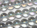[Video] Gray Flash Crystal (Smelted Quartz) Round 10mm 1strand beads (aprx.15inch/36cm)
