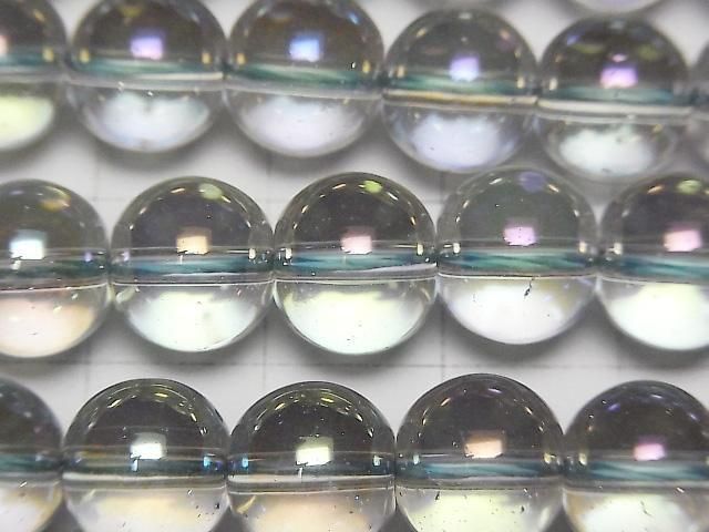 [Video] Gray Flash Crystal (Smelted Quartz) Round 10mm 1strand beads (aprx.15inch/36cm)