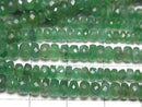 [Video]High Quality Emerald AA++ Faceted Button Rondelle half or 1strand beads (aprx.15inch/38cm)