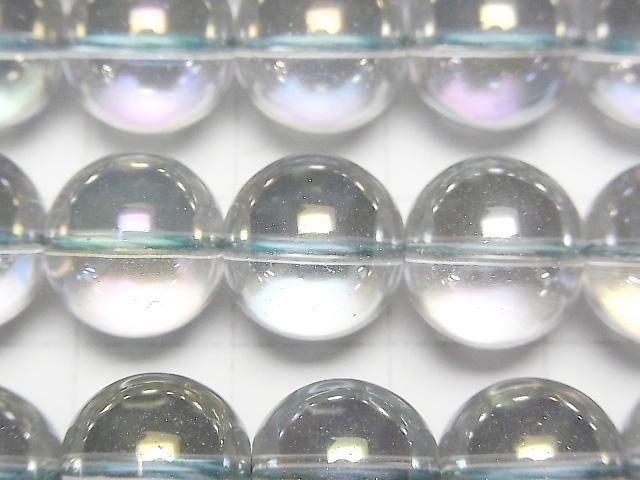 [Video] Gray Flash Crystal (Smelted Quartz) Round 12mm 1strand beads (aprx.15inch/36cm)
