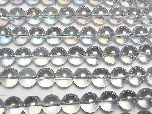 [Video] Gray Flash Crystal (Smelted Quartz) Round 12mm 1strand beads (aprx.15inch/36cm)