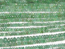 [Video]High Quality Emerald AA++ Faceted Button Rondelle half or 1strand beads (aprx.15inch/38cm)