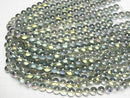 [Video] Green Flash Crystal (Smelted Quartz) Round 10mm 1strand beads (aprx.15inch/36cm)