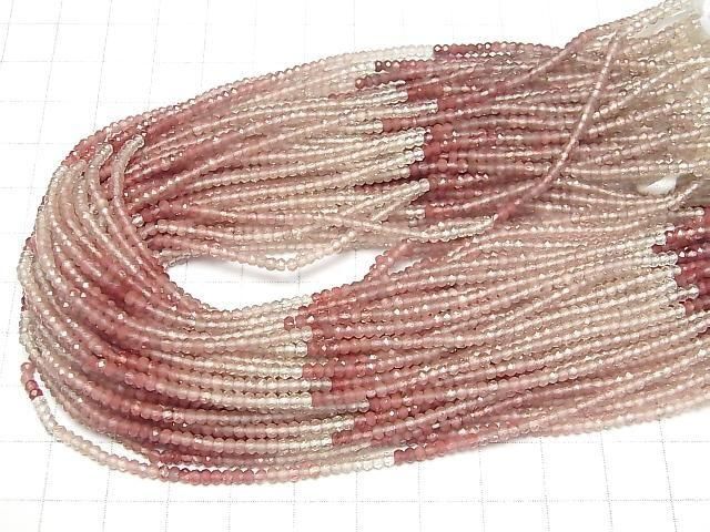 [Video]High Quality! Andesine AAA- Faceted Button Rondelle 2.5x2.5x1.5mm Color Gradation 1strand beads (aprx.12inch/30cm)