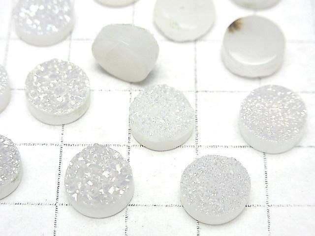 [Video] Druzy Agate Round Cabochon 10x10mm AB Coated 3pcs
