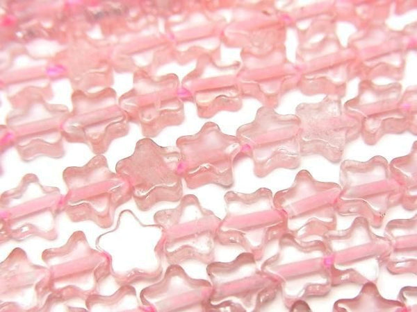[Video] Cherry Quartz Glass Star 6x6mm 1strand beads (aprx.14inch/35cm)