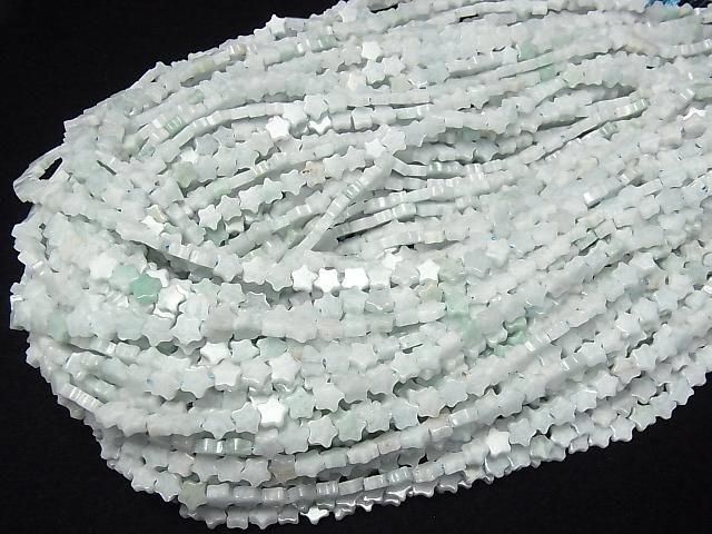 [Video] Amazonite AA Star 6x6mm 1strand beads (aprx.14inch/35cm)