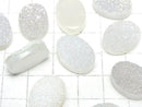 [Video] Druzy Agate Oval Cabochon 18x13mm AB Coating 1pc