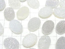 [Video] Druzy Agate Oval Cabochon 18x13mm AB Coating 1pc