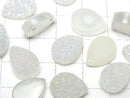 [Video] Druzy Agate Pear Shape Cabochon 14x10mm AB Coated 2pcs