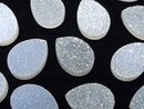 [Video] Druzy Agate Pear Shape Cabochon 18x13mm AB Coating 1pc