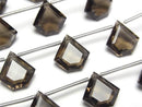 [Video]High Quality Smoky Quartz AAA Pentagon Faceted 12x12mm 1strand (6pcs)