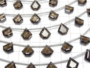 [Video]High Quality Smoky Quartz AAA Pentagon Faceted 12x12mm 1strand (6pcs)