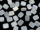 [Video] Druzy Agate Rectangle Cabochon 10x8mm AB Coated 3pcs