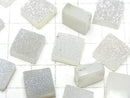 [Video] Druzy Agate Square Cabochon 12x12mm AB Coating 1pc