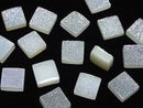 [Video] Druzy Agate Square Cabochon 12x12mm AB Coating 1pc