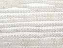 [Video]Shell Pearl White Round 2mm 1strand beads (aprx.15inch/38cm)