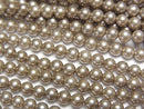 [Video]Shell Pearl Gold Round 3mm 1strand beads (aprx.15inch/38cm)