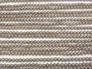 [Video]Shell Pearl Gold Round 3mm 1strand beads (aprx.15inch/38cm)