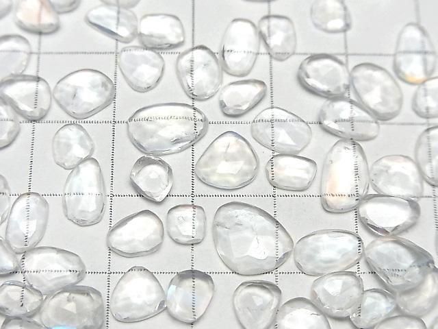 [Video]High Quality Andesine Labradorite AA++ Loose stone Freeform Single Sided Rose Cut 5pcs