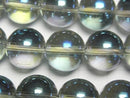 [Video] Blue Green Flash Crystal (Smelted Quartz) Round 14mm 1strand beads (aprx.14inch/35cm)