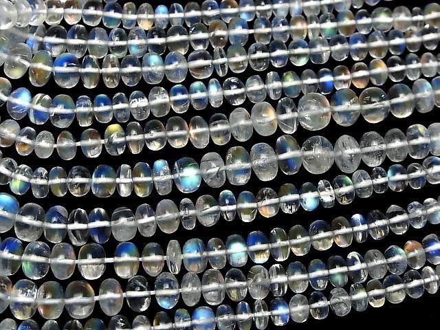 [Video]High Quality Andesine Labradorite AA++ Rondelle half or 1strand beads (aprx.15inch/38cm)
