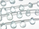 [Video]High Quality Aquamarine AAA- Pear shape (Smooth) 1strand (13pcs)