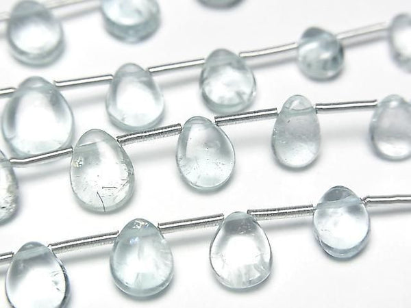 [Video]High Quality Aquamarine AAA- Pear shape (Smooth) 1strand (13pcs)