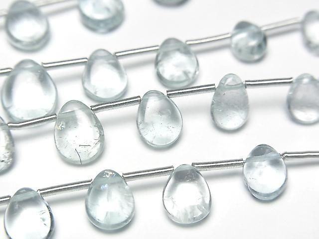 [Video]High Quality Aquamarine AAA- Pear shape (Smooth) 1strand (13pcs)