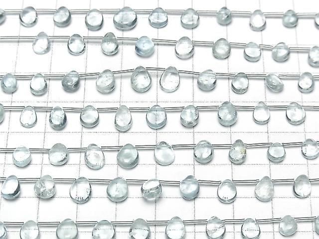 [Video]High Quality Aquamarine AAA- Pear shape (Smooth) 1strand (13pcs)