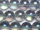 [Video] Blue Flash Crystal (Melted Quartz) Round 12mm 1strand beads (aprx.15inch/36cm)