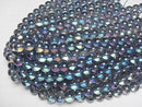 [Video] Blue Flash Crystal (Melted Quartz) Round 12mm 1strand beads (aprx.15inch/36cm)