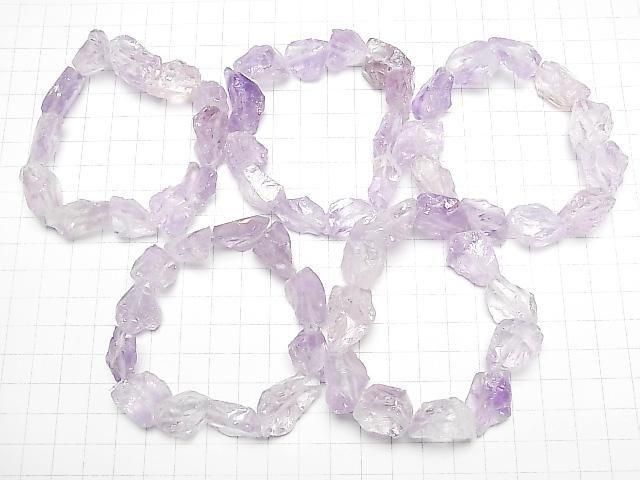 [Video] Lavender Amethyst AA++ Rough Rock Nugget Bracelet