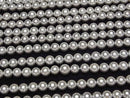 [Video]Shell Pearl Silver Round 7mm 1strand beads (aprx.15inch/38cm)