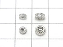 Silver925 Rondelle 4.5mm,6mm(with CZ) Rhodium Plated 2pcs