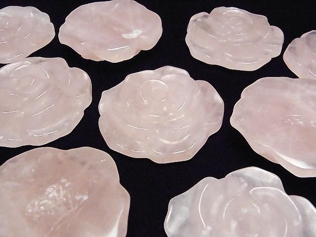 [Video] Rose Quartz AA++ Rose (Undrilled) 51mm 1pc