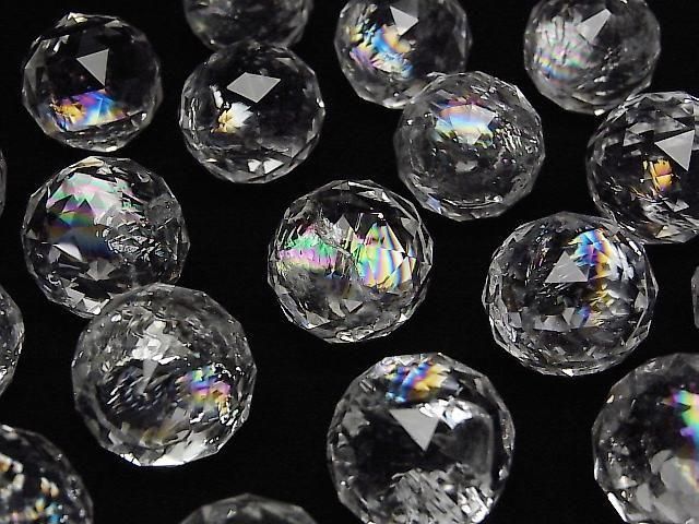 [Video]Iris Quartz AAA Triangle Faceted Round 20mm 1pc