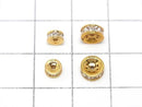 Silver925 Rondelle 4.5mm,6mm(with CZ) 18KGP 2pcs