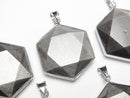 [Video] Silver Obsidian AAA- Hexagram Pendant 32x29mm Silver925 1pc