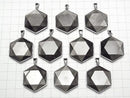 [Video] Silver Obsidian AAA- Hexagram Pendant 32x29mm Silver925 1pc