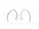 Silver925 Earwire 17x12mm [Sterling Silver Finish][Rhodium Plated][18KGP] 1pair