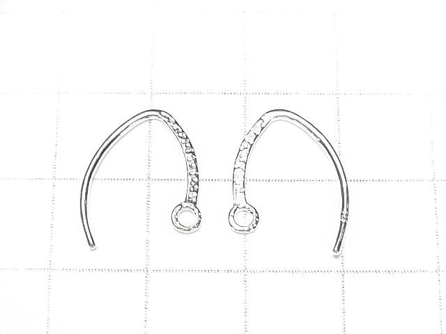 Silver925 Earwire 17x12mm [Sterling Silver Finish][Rhodium Plated][18KGP] 1pair