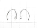 Silver925 Earwire 17x12mm [Sterling Silver Finish][Rhodium Plated][18KGP] 1pair