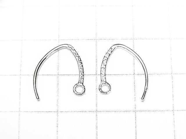 925純銀耳勾 17x12mm [純銀色][鍍銠][18KGP] 1對