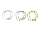 Silver925 Earwire 18x15mm [Sterling Silver Finish][Rhodium Plated][18KGP] 1pair