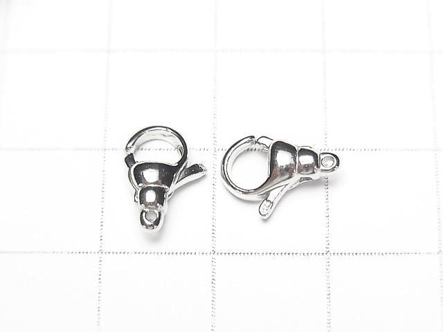 Silver925 Oval Lobster 11x8x4mm [Sterling Silver Finish][Rhodium Plated][18KGP] 1pc